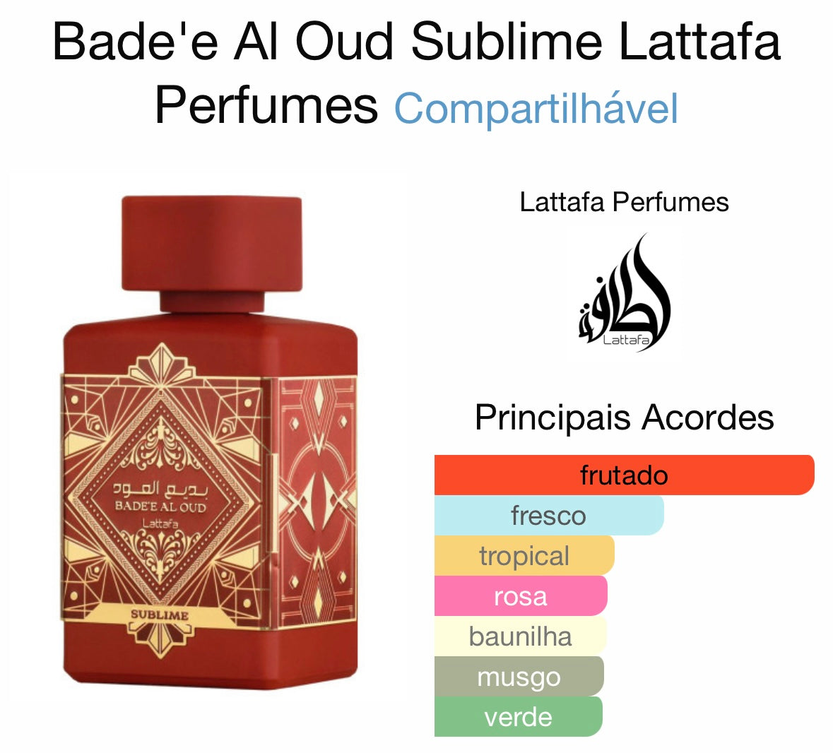Bade’e Al Oud - Sublime. Lattafa EDP 100ml - Unique Privé