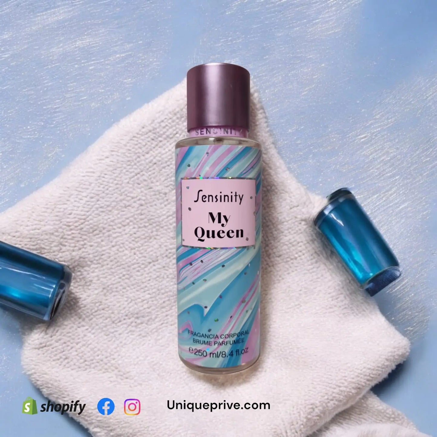 Fragrância Corporal Sensinity My Queen 250ml - Equivalência D&G Queen - Unique Privé