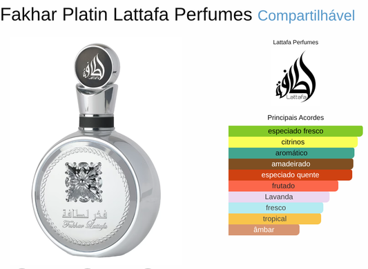Lattafa Fakhar Platinum Masculino: Perfume Moderno com Notas Orientais e Amadeiradas