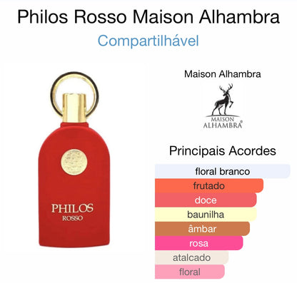 PHILOS ROSSO EDP| Maison Alhambra 100ml (feminino)