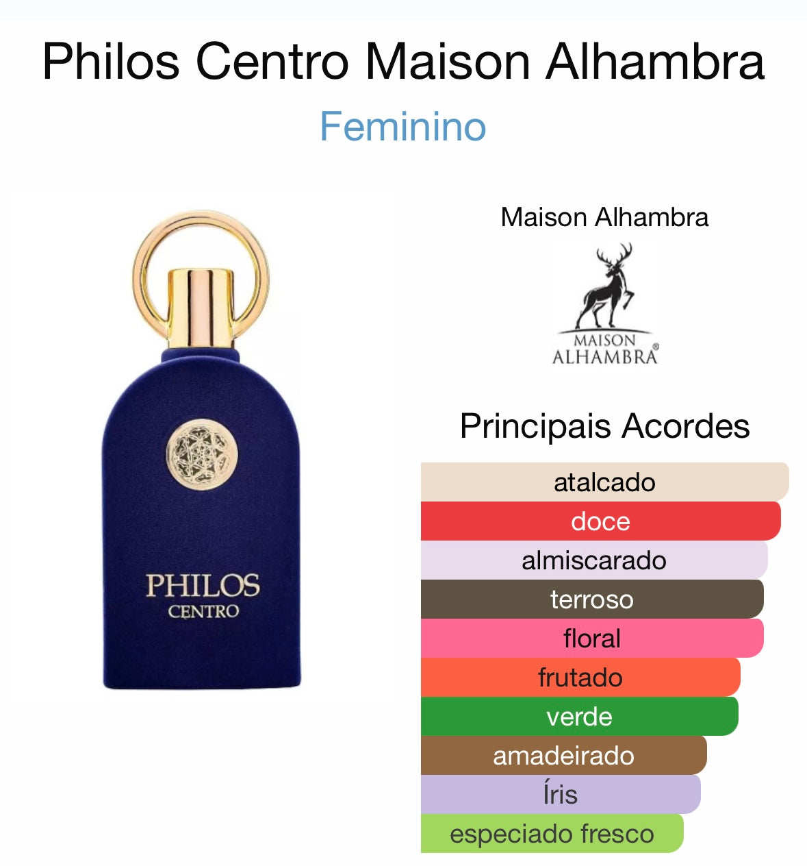 PHILOS Centro EDP| Maison Alhambra 100ml (feminino)