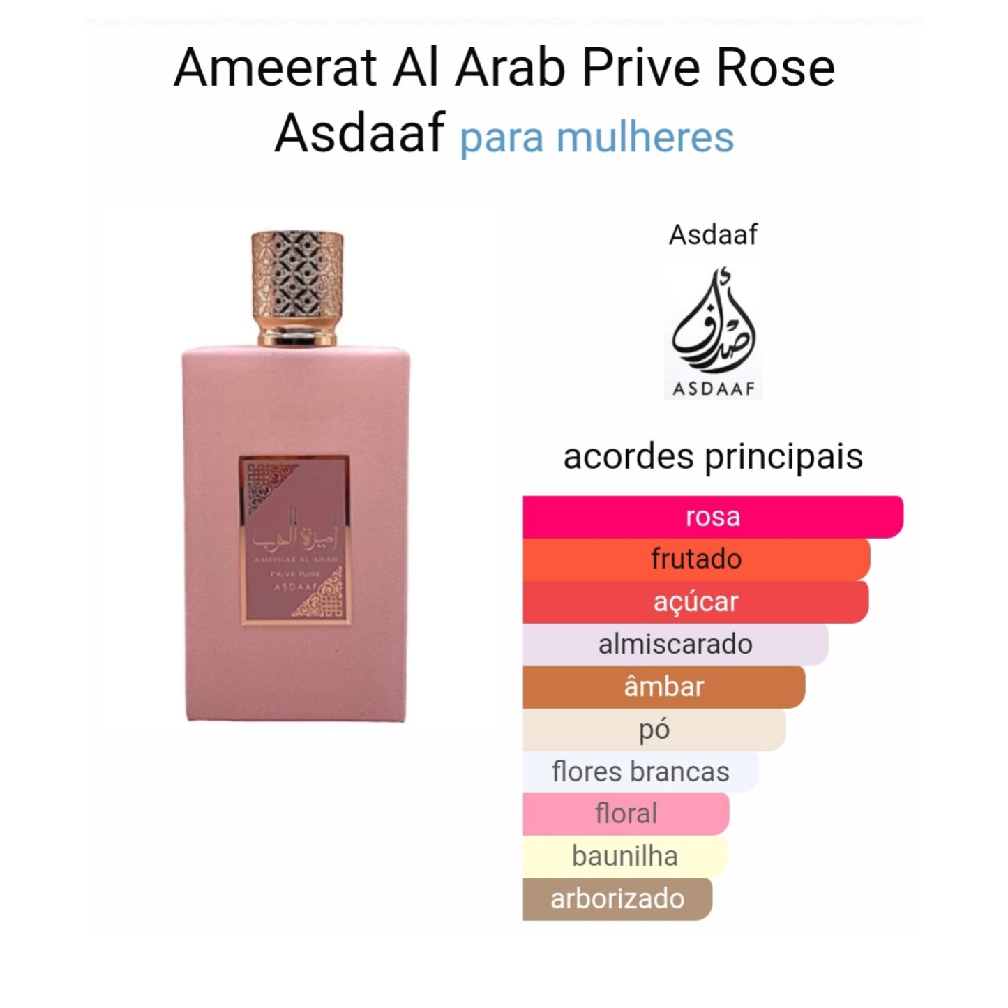 Asdaaf-Ameerat Al Arab Prive Rose, Eau De Parfum, 100ml