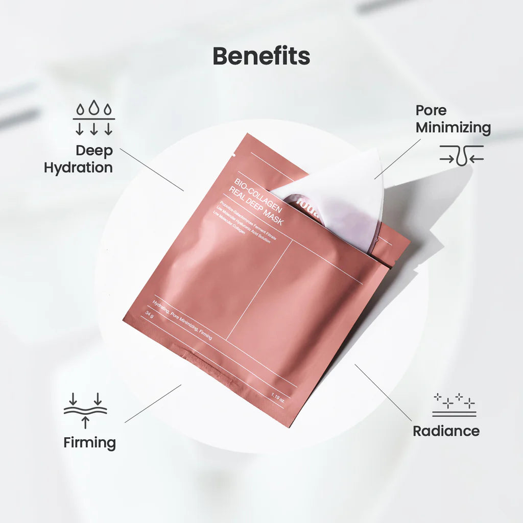 Bio-Collagen Real Deep Mas | BioDance | Caixa com 4 máscaras