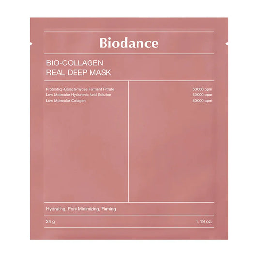 Bio-Collagen Real Deep Mask – Máscara Facial Individual com Colagénio de Baixo Peso Molecular - Unique Privé